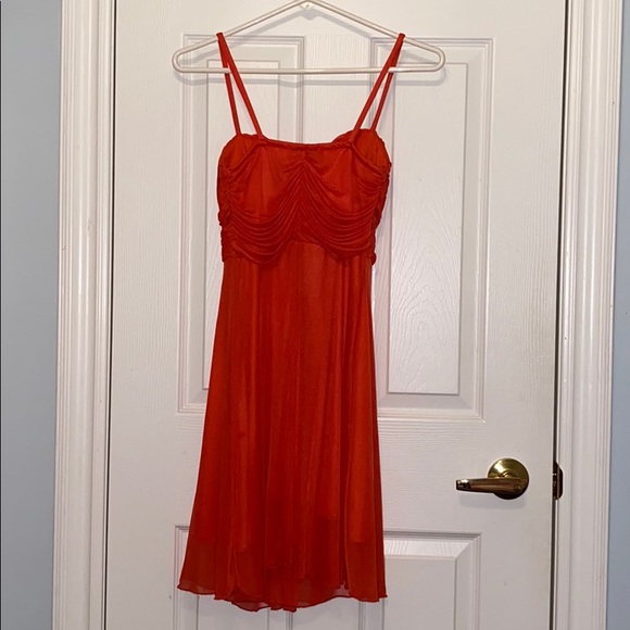 Coral Mid Length Dress - Picture 4 of 4